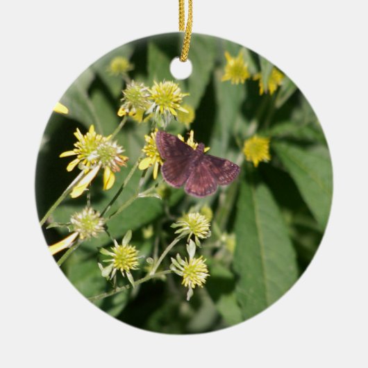 Gypsy Moth Keramisch Ornament (Voorkant)