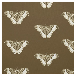 Gypsy motpatroon, chocoladebruin en beige stof