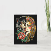 Gypsy Panther American Traditional Tattoo Ink Old Kaart (Voorkant)