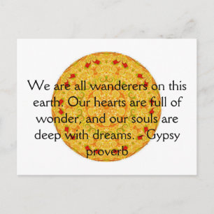 Gypsy Proverb wanderlust reiscitaat Briefkaart
