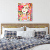 Gypsy Roos Bohemian Beauty Canvas Art Afdruk (Insitu (Slaapkamer))
