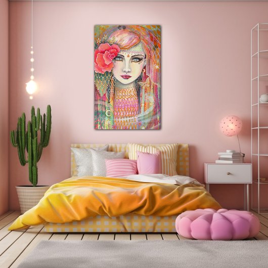 Gypsy Roos Bohemian Beauty Canvas Art Afdruk
