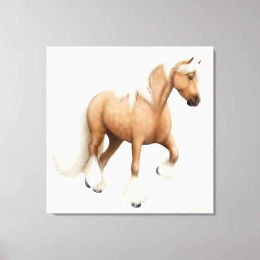 Gypsy Vanner Cob Draft Paard verpakt Canvas (Voorkant)