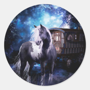 Gypsy Vanner Dreams Ronde Sticker