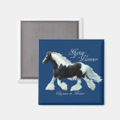 Gypsy Vanner, Elegantie in beweging Magneet (Voorkant / Achterkant)