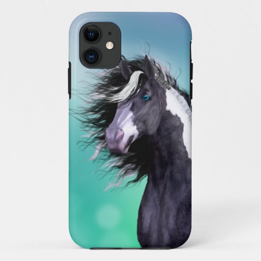 Gypsy Vanner Horse Head Iphone 5 Hoesje (Achterkant)