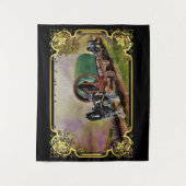 Gypsy Vanner Horse Irish Caravan Wagon Tapestry Wandkleed (Voorkant)