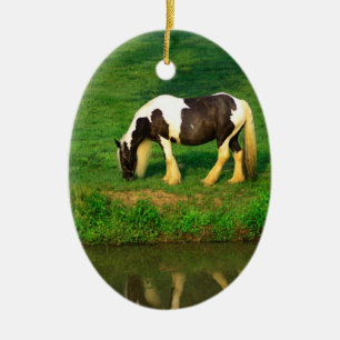 Gypsy Vanner Keramisch Ornament
