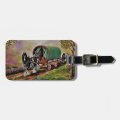 Gypsy Vanner paard Irish Caravan wagon Bagagelabel (Voorkant horizontaal)