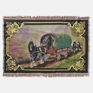 Gypsy Vanner paard Irish Caravan wagon Deken