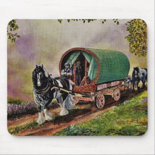Gypsy Vanner paard Irish Caravan wagon Muismat