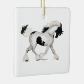 Gypsy Vanner persoonlijke Pony voor kerstpaarden Keramisch Ornament (Rechts)