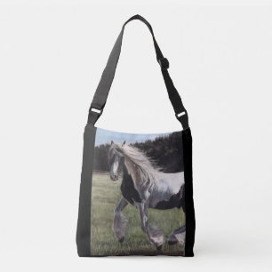 Gypsy vanner springt in het veld crossbody tas