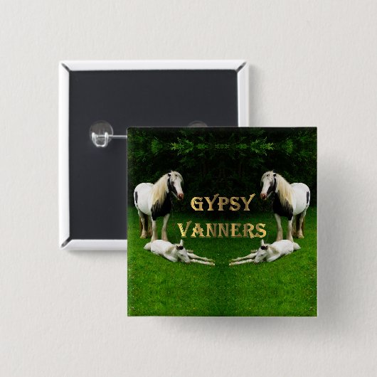 Gypsy Vanners Button (Voorkant /achterkant)