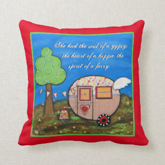 Gypsy Wagon, Camper Art, Soul of Gypsy Kussen