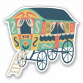 Gypsy Wagon Sticker (Voorkant)