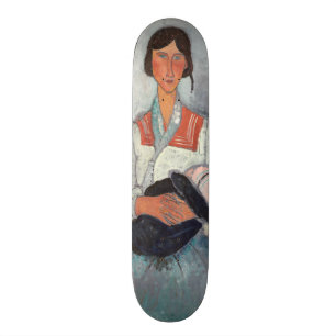 Gypsy Woman with Baby, 1919 (olie op doek) Skateboard