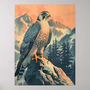  Gyrfalcon Illustratie Poster