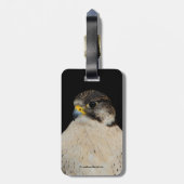 Gyrfalcon Saker Hybrid Falcon Bagagelabel (Achterkant verticaal)