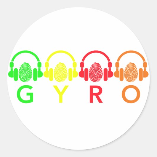 GYRO-Sticker Ronde Sticker (Voorkant)