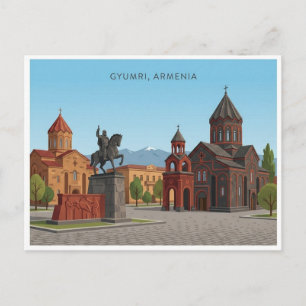 Gyumri Armenië Reisansichtkaart Briefkaart