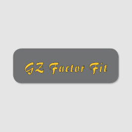 GZ Factor Fit – Aangepaste naam Label|Vet en profe Naamplaatje