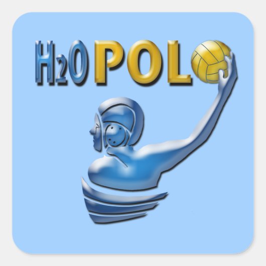 H20 Polo Vierkante Stickers (Voorkant)