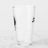 H27 Noir Marbre Logo Pint Verre (Gauche)