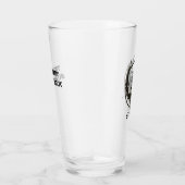 H27 Noir Marbre Logo Pint Verre (Droite)