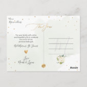 H2 Alabaster Rozen Hydrangea Baby shower Briefkaar Briefkaart (Achterkant)