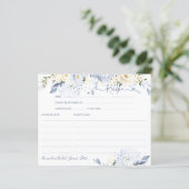 H2 Blue Hydrangea Cream Rozen Recipe Kaart (Staand voorkant)