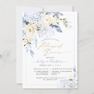 H2 Blue Hydrangea Cream Rozen Rehearings Dinner Kaart