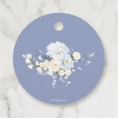 H2 Blue Hydrangea Cream Rozen Vrijgezellenfeest Bedankjes Labels (Achterkant)