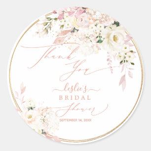 H2 Dusty Roos Hydrangea Cream Rozen Vrijgezellenfe Ronde Sticker