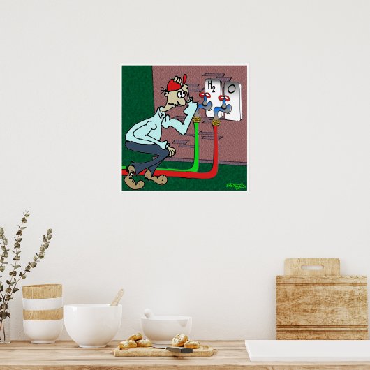 H2- en O-fouten Poster (Keuken)