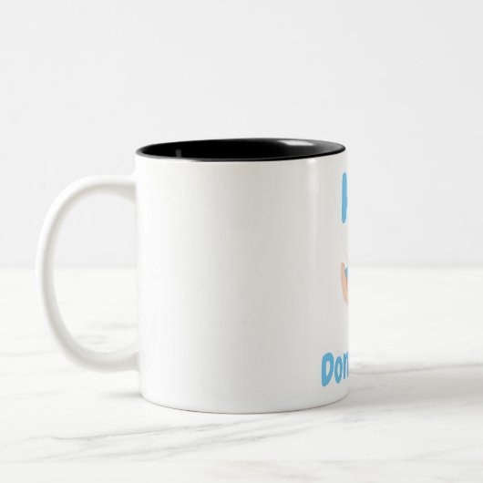 H2O doet geen pijn Tweekleurige Koffiemok (Links)