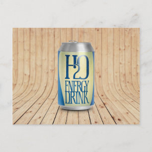 h2o energie-drink briefkaart