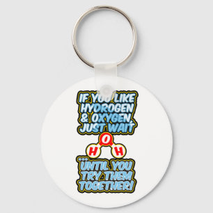 H2O frunny chemistry hydratatie water Sleutelhanger