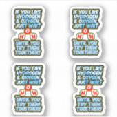 H2O frunny chemistry hydratatie water Sticker (Voorkant)