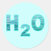 H2O RONDE STICKER (Voorkant)