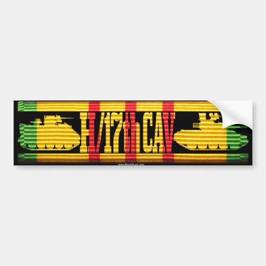 H/17th Cav Track & Tank Bumpersticker (Voorkant)