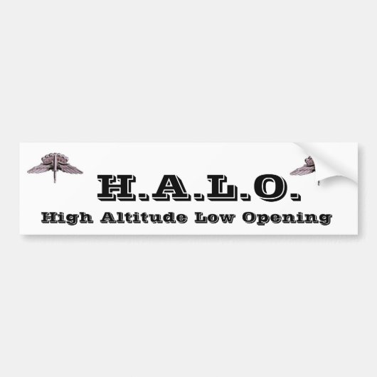 H.A.L.O. BUMPERSTICKER (Voorkant)