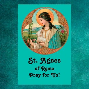 H. Agnes van Rome (BK 006) 60x90 cm Poster