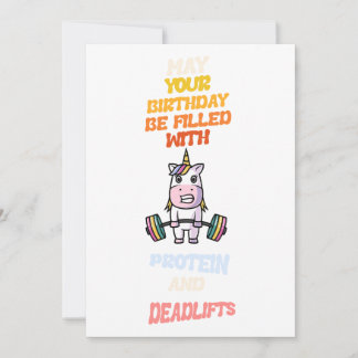 H appy birthdya card protein and deadlift lover feestdagenkaart