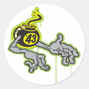 H Bomb 43 Ronde Sticker