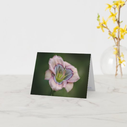 H. Carte de note merveilleuse de bleus (Fleur jaune)