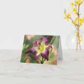 H. Carte de note violette de Sabrewing (Fleur jaune)