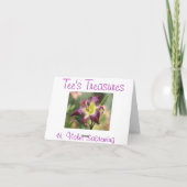 H. Carte de note violette de Sabrewing (Dos)