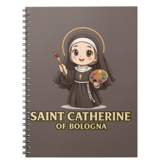 H. Catharina van Bologna Vintage Katholieke Kunst Notitieboek