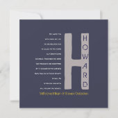 H Collection initiale Bar Mitzvah Invitation (Devant)